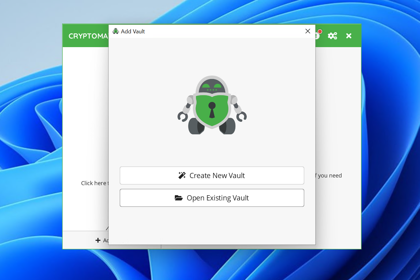 Cryptomator Add Vault